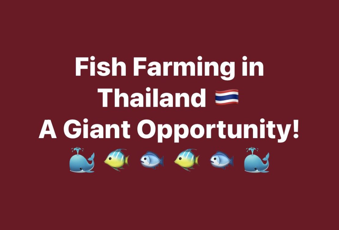 Fish Farming in Thailand – A Giant Opportunity!